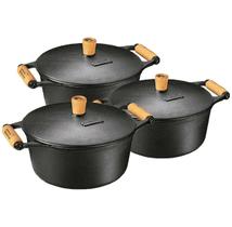 Jogo Panela Caçarola Ferro 2,2 - 4 E 6 Litros Panela Mineira