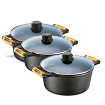 Jogo panela cacarola ferro 3 pcs 1,2 ate 2,2 l- panela mineira