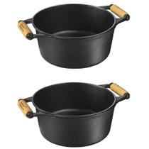 Jogo Panela Caçarolas Ferro Fundido 3 e 4,5 Litros Sem Tampa