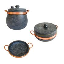 Jogo Panela Pedra Sabão Pressão Frigideira Artesanato Ouro Preto Jogo Panela Pedra Sabão Pressão Frigideira Artesanato Ouro Preto