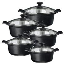 Jogo Panela Preto Craqueado Alumínio Usinado Javali AA 16a24