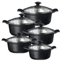 Jogo Panela Preto Craqueado Alumínio Usinado Javali Aa 16A24