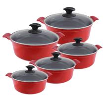 Jogo Panela Vermelha Antiaderente Cerâmica Javali AA 16 a 24