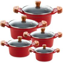 Jogo Panela Vermelha Antiaderente Cerâmica Javali AM 16 a 24
