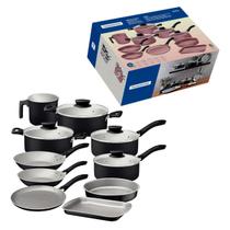 Jogo Panelas 10 Peças Preta Alumínio Antiaderente Tramontina StarflonMax