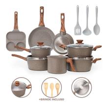 Jogo Panelas 11 Pç Revestimento Cerâmico Indução - Grafito Jogo Panelas 11 Pç Revestimento Cerâmico Indução - Grafito