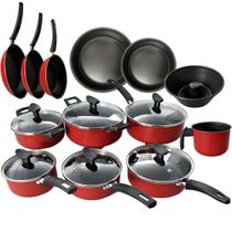Jogo Panelas 13 Peças Antiaderente Conjunto Kit Frigideira Caçarola Forma Bolo Pudim Cozinha Completa Jogo Panelas 13 Peças Antiaderente Conjunto Kit Frigideira Caçarola Forma Bolo Pudim Cozinha Completa