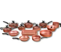 Jogo Panelas 13 Peças Antiaderente Conjunto Kit Frigideira Caçarola Forma Bolo Pudim Cozinha Completa