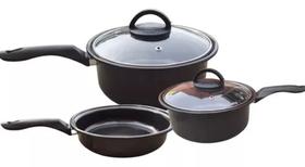 Jogo Panelas 3 Peças Cerâmica Indução Cooktop Gás Elétrico Jogo Panelas 3 Peças Cerâmica Indução Cooktop Gás Elétrico