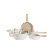 Jogo Panelas 5 Pç Indução Alumínio Cerâmico Neoflam Pérola