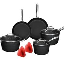 Jogo Panelas 7 Peças Black Rock Titânio Indução 14061 Mimo Style
