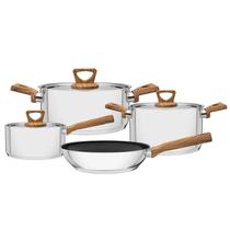 Jogo Panelas Aço Inox Brava Antiaderente 4 Pçs - Tramontina Jogo Panelas Aço Inox Brava Antiaderente 4 Pçs - Tramontina