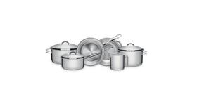 Jogo Panelas Aço Inox Fundo Triplo e Tampas de Inox 6pc - Tramontina