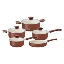 Jogo panelas alum 5pc veronese arg reciclado com rev. interno