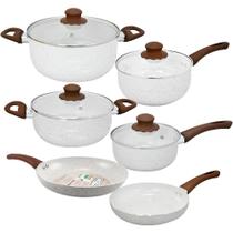 Jogo Panelas Antiaderente Cerâmica Vanilla Florença 6 Peças