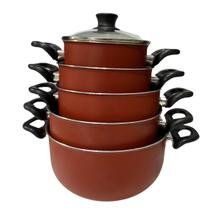 Jogo Panelas Antiaderente Modelo Caldeirão - 5 Peças