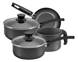 Jogo panelas antiaderente panelux 4 peças grafite alumínio