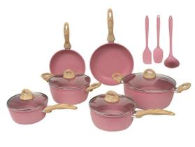 Jogo Panelas Antiaderente Revestimento Cerâmica 9 Peças