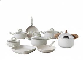 Jogo Panelas Antiaderente Revestimento Cerâmica e Panela de Pressão 9 peças Ibiza