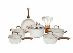 Jogo Panelas Antiaderente Revestimento Cerâmica e Panela de Pressão 9 peças Jaguar Jogo Panelas Antiaderente Revestimento Cerâmica e Panela de Pressão 9 peças Jaguar