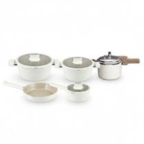 Jogo Panelas Antiaderente Revestimento Cerâmico e Panela de Pressão Chicago Jogo Panelas Antiaderente Revestimento Cerâmico e Panela de Pressão Chicago