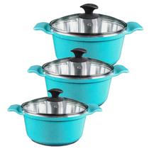 Jogo Panelas Azul Alumínio Fundido Usinado Javali AA26a30