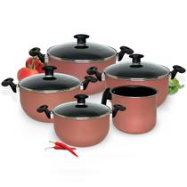 Jogo Panelas Caçarola Fervedor Antiaderente Tampa Vidro Jogo Panelas Caçarola Fervedor Antiaderente Tampa Vidro