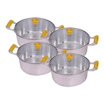 Jogo Panelas Caçarolas Aluminio Batido Fundido Tampa Vidro 16 20 24 26 Jogo Panelas Caçarolas Aluminio Batido Fundido Tampa Vidro 16 20 24 26