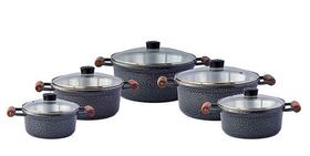 Jogo Panelas Caçarolas Grossas Em Alumínio Fundido 5 Peças CAVA Jogo Panelas Caçarolas Grossas Em Alumínio Fundido 5 Peças CAVA
