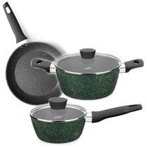 Jogo Panelas Carmela 3Pçs Revestimento Cerâmico Antiaderente Jogo Panelas Carmela 3Pçs Revestimento Cerâmico Antiaderente