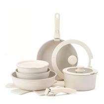 Jogo Panelas Ceramica Antiaderente 9 Peças Cabo Removivel