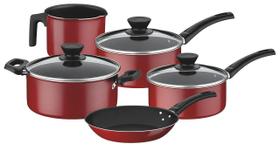 Jogo Panelas Coimbra Alumínio 5 Peças Vermelho Tramontina Jogo Panelas Coimbra Alumínio 5 Peças Vermelho Tramontina