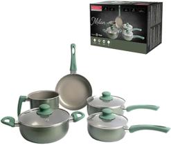 Jogo Panelas Com Indução Milan Verde 5 Peças Hauskraft