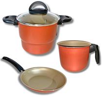 Jogo Panelas Cuscuzeiro 16 Frigideira N20 Caneco N14 Jogo Panelas Cuscuzeiro 16 Frigideira N20 Caneco N14