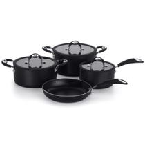 Jogo Panelas Dom 4 Peças Preto Antiaderente Multiflon Jogo Panelas Dom 4 Peças Preto Antiaderente Multiflon