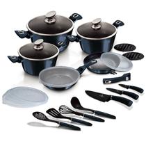 Jogo Panelas E Utensílios De Cozinha 22 Peças Berlinger Haus Caçarolas Frigideiras Antiaderente Turbo Indução Pires térmicos Espátulas Escumadeiras Jogo Panelas E Utensílios De Cozinha 22 Peças Berlinger Haus Caçarolas Frigideiras Antiaderente Turbo Indução Pires térmicos Espátulas Escumadeiras