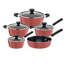 Jogo panelas glenz cobre rose tramontina 5 peças