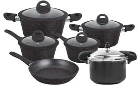 Jogo Panelas Indução E Gás V Black 6 Peças Cerâmica