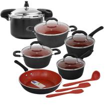 Jogo Panelas Indução Panela Pressão 5,4L Ceramic Life Select