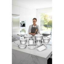 Jogo Panelas Inox 10 Peças Fundo Triplo Cozimento Rápido