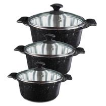 Jogo Panelas Preto Liso Alumínio Usinado Javali Aa 26 A 30