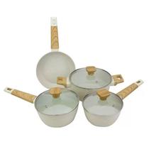 Jogo Panelas Studio Cook Mármol Indução Fundo Triplo 5 Peças