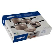Jogo Panelas Tramontina Milazzo Starflon Max Amêndoa 5 Pç