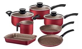 Jogo Panelas Tramontina Paris 7 Peças Antiaderente Starflon