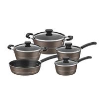 Jogo Panelas Tramontina Sicília Avelã Starflon Excellent 5pç