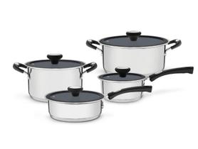 Jogo Panelas Tramontina Solar Aço Inox Cerâmica 4 Peças Jogo Panelas Tramontina Solar Aço Inox Cerâmica 4 Peças