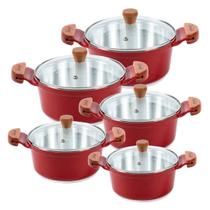 Jogo Panelas Vermelho Alumínio Fundido Usinado JavaliAM16a24