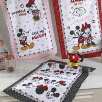 Jogo Pano Copa Dohler Felpudo Prata - Mickey e Minnie 23