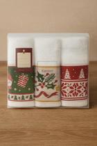 Jogo Pano de Copa 3 Peças Natalino 46x65cm - Natalino