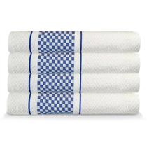 Jogo Pano De Copa Dohler Atoalhado Vitória Kit 4 Peças Azul